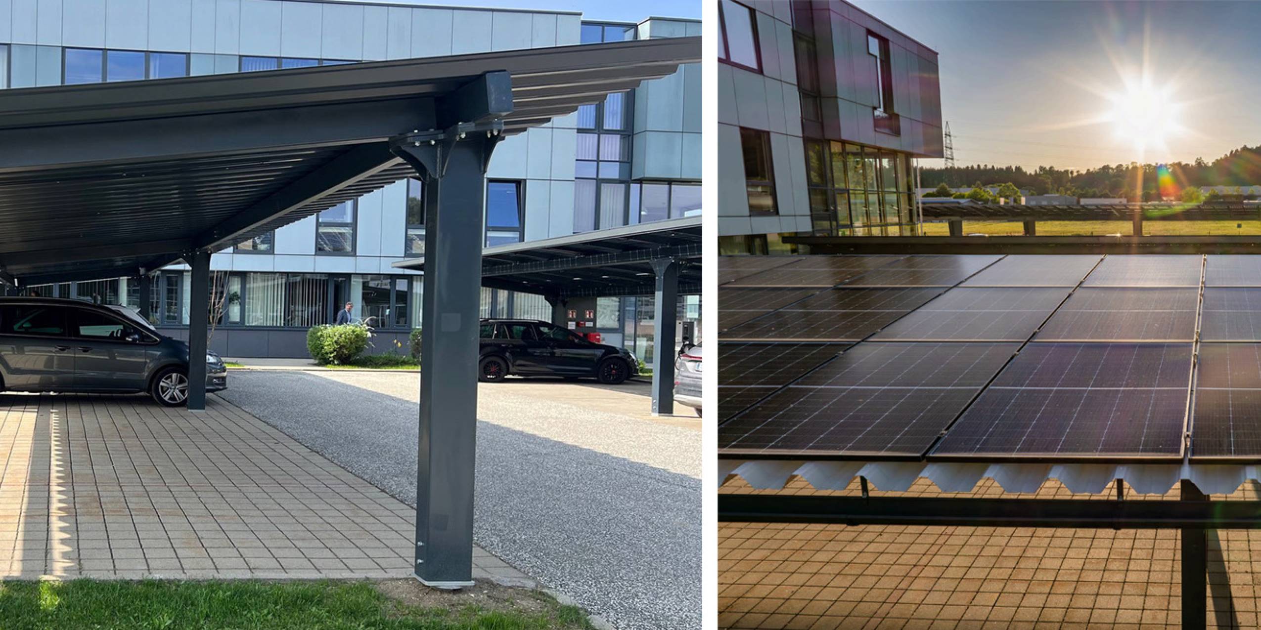 Solarcarports für Hotels, Restaurants, Supermärkte und mehr